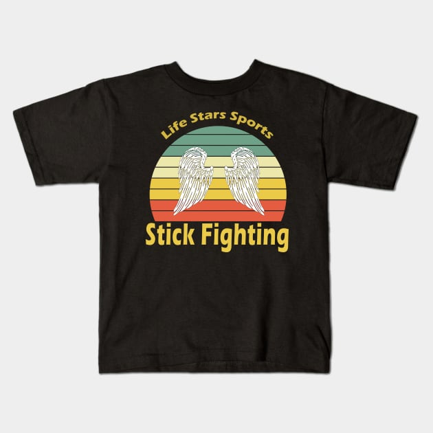 Stick Fighting Kids T-Shirt by My Artsam